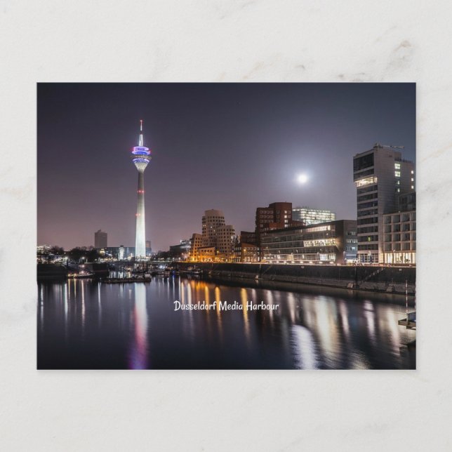 Dusseldorf, Media Harbour (etikettiert) Postkarte (Vorderseite)
