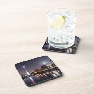 Dusseldorf, Media Harbour (mit der Bezeichnung ver Getränkeuntersetzer