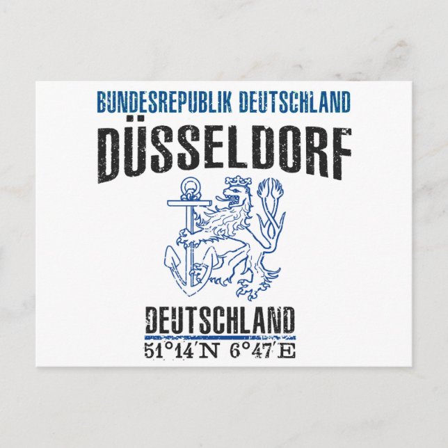 Düsseldorf Postkarte (Vorderseite)