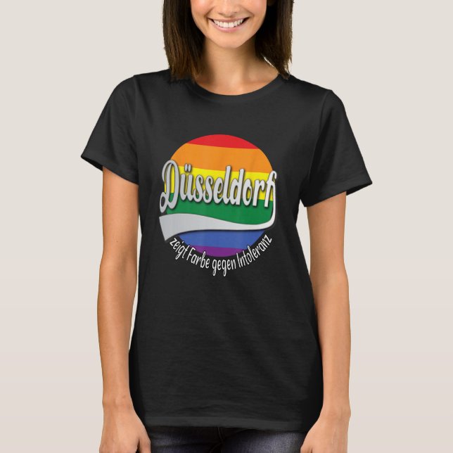 Düsseldorf  Rainbow Colours Against Intolerance T-Shirt (Vorderseite)