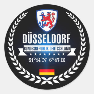 Düsseldorf Runder Aufkleber