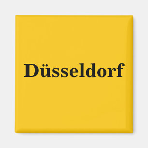 Düsseldorf Schild Gold - Gleb - Magnet