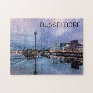 Dusseldorf Skyline Deutschland Holiday Sunset Souv Puzzle