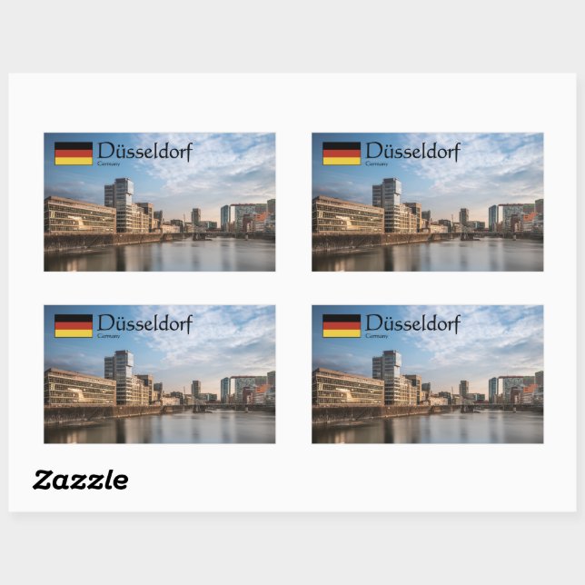Dusseldorf Souvenir Rechteckiger Aufkleber (Blatt)