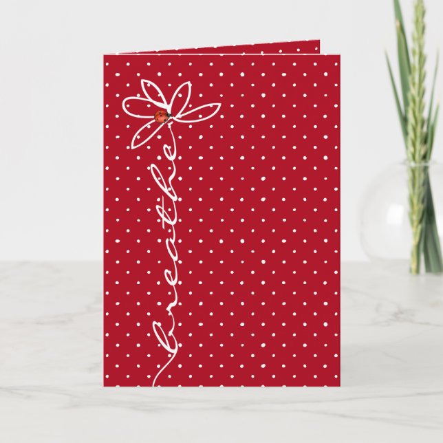 düster Atemtext mit Damenbug Karte (Vorderseite)