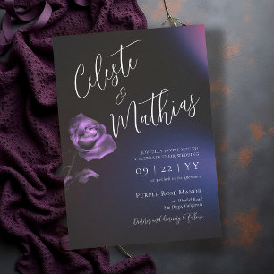 Düster Blaue Violette Rose Gotische Romantische Ho Einladung