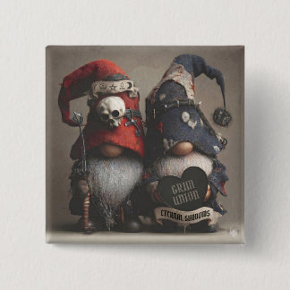 Düster-fantastische Gnome, die ein Herz mit Text h Button