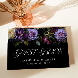 Düster gotische florale Hochzeit Gästebuch