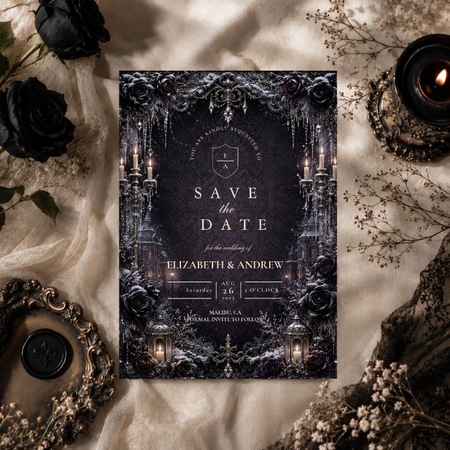 Düster-gotische Winterhochzeit Save The Date (Von Creator hochgeladen)