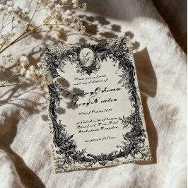 Düster-romantische gotische Hochzeitseinladung Einladung
