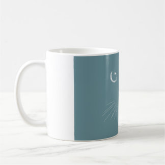 Düstere grüne Katzenmuster Kaffeetasse