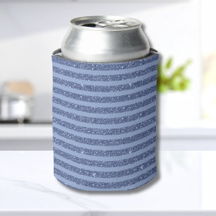 Düstere Indigo-Glitter-Stil-Horizontalstreifen Dosenkühler