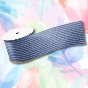 Düstere Indigo-Glitter-Stil-Horizontalstreifen Satinband