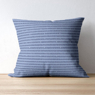 Düstere Indigo-Glitter-Style-Horizontalstreifen Kissen