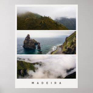 Düstere Landschaften von Madeira, Reise-Foto-Colla Poster