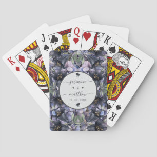 Düstere schwarze Blumen Hochzeit Namen des klassis Spielkarten