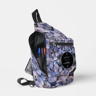 Düstere schwarze Blumenklassiker Paarnamen Hochzei Crossbody Bag