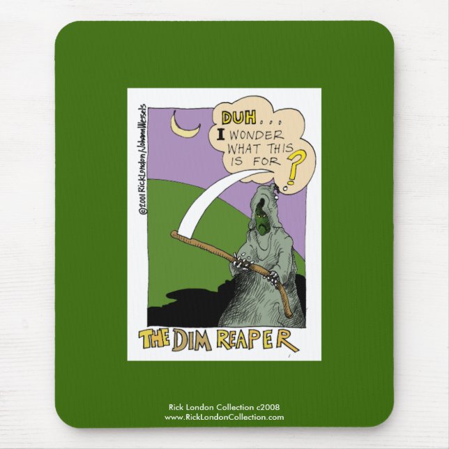 Düstere Sense-Halloween-lustige Cartoon-Mausunterl Mousepad (Vorne)