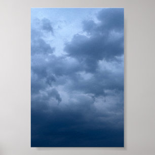 Düstere stürmische Himmel-Drama-Wolken-Fotografie Poster