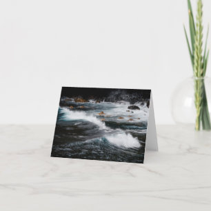 Düsteren Ozeanwellen, Kunstfoto Karte