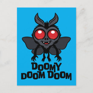 Düsterer Doom Doom Süßer Mothman Kryptid Postkarte