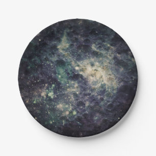 Düsterer Galaxie Weltraum-Rock-Geburtstagsfeier Pappteller