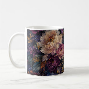 Düsterer gotischer impressionistischer Blumen-Gart Kaffeetasse