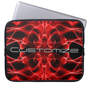 Düsterer roter Rauch Custom Abstract Art Laptopschutzhülle