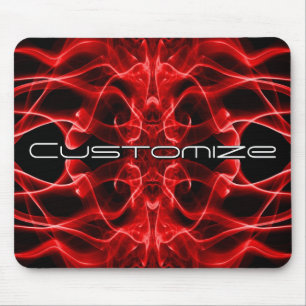 Düsterer roter Rauch Custom Abstract Art Mousepad