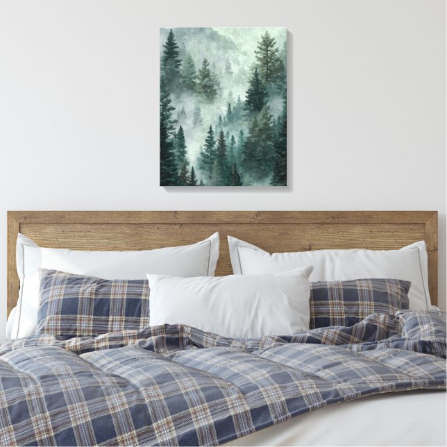 Düsterer Wald Leinwanddruck (Insitu (Schlafzimmer))