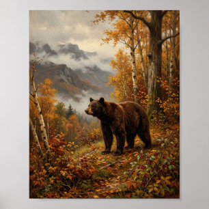 Düsterer wilder Schwarzbärenwald II Poster