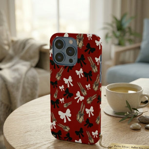 Düsteres Dark Coquette rotes Kerzen- und Schleifen iPhone 15 Pro Hülle