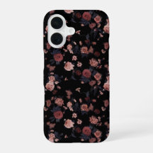 Düsteres dunkles Blumen Vintage rote Rosen iPhone 