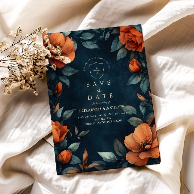Düsteres Floral Gothic Save The Date (Von Creator hochgeladen)