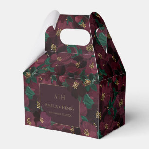Düsteres florales Hochzeitsdesign reiche herbstlic Geschenkschachtel
