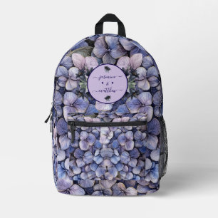 Düsteres schwarzes Blumenklassiker-Paar-Namen-Hoch Bedruckter Rucksack