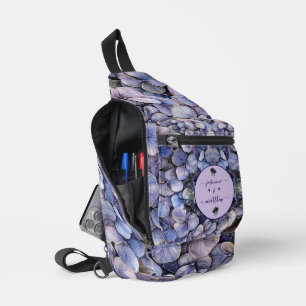 Düsteres schwarzes Blumenklassiker-Paar-Namen-Hoch Crossbody Bag
