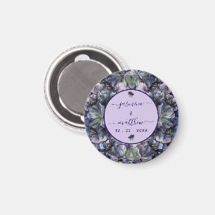 Düsteres schwarzes Blumenklassiker-Paar-Namen-Hoch Magnet