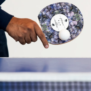 Düsteres schwarzes Blumenklassiker-Paar-Namen-Hoch Tischtennis Schläger
