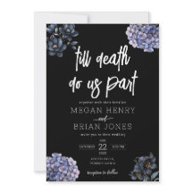 Düsteres schwarzes florales 'Bis dass der Tod uns 