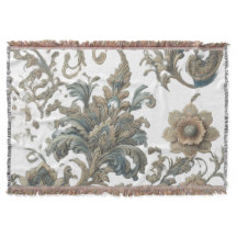 Düstes blaues florales Brokatmuster