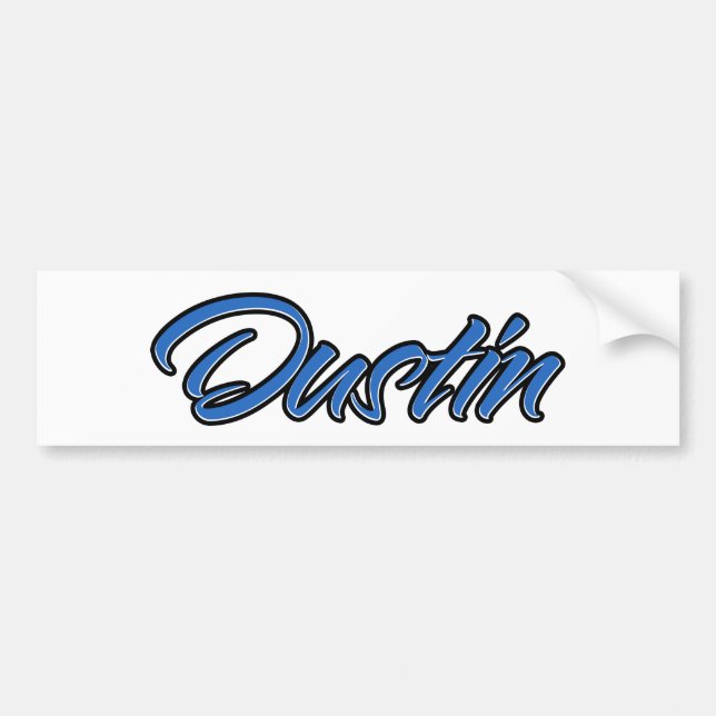 Dustin Name blue Aufkleber Sticker Autoaufkleber (Vorne)