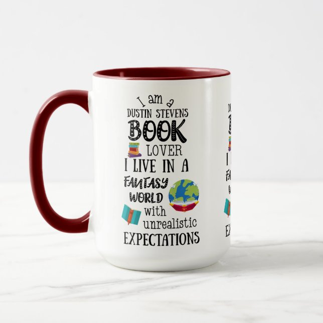 Dustin Stevens Book Lover Tasse (Links)