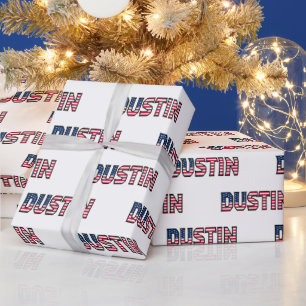 Dustin Vorname Name USA US Geschenkpapier Papier