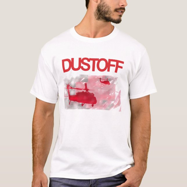 Dustoff über Flaggen-Thema (nur Front) T-Shirt (Vorderseite)