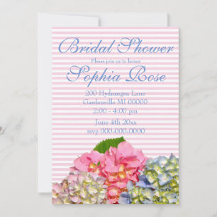 Dustrosa, blau-gelb-grüne Hydrangeas Einladung