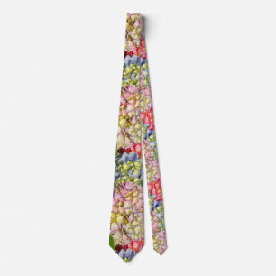 Dustrosa, blau-gelb-grüne Hydrangeas Krawatte