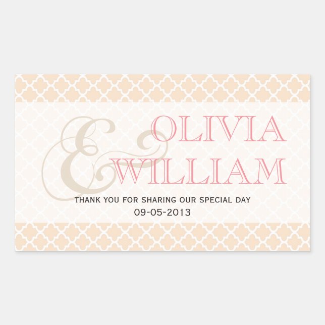 Dustrosa marokkanische Kacheln und Gastgeschenk Ho Rechteckiger Aufkleber (Vorderseite)