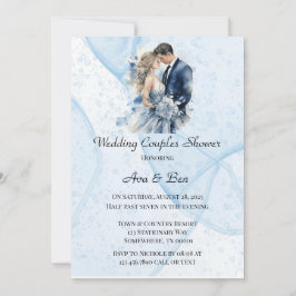 Dusty Alcohol Tinte Blumendusche Einladung