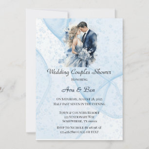 Dusty Alcohol Tinte Blumendusche Einladung